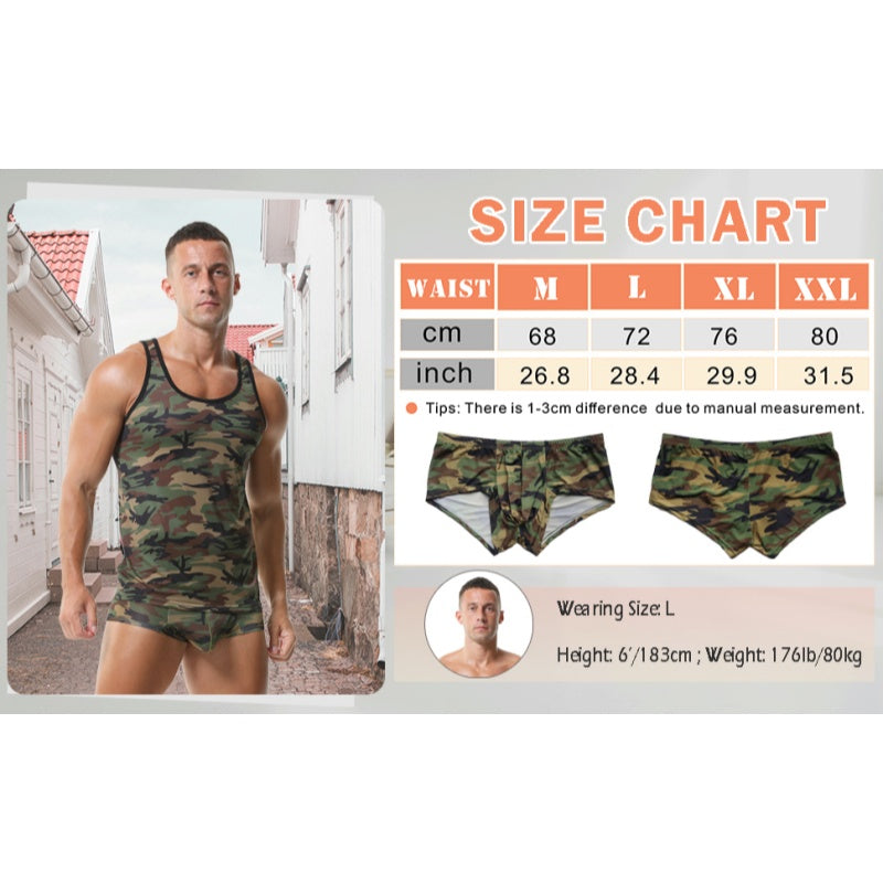 Men's Jungle Camouflage Tank Top Vest - image 5