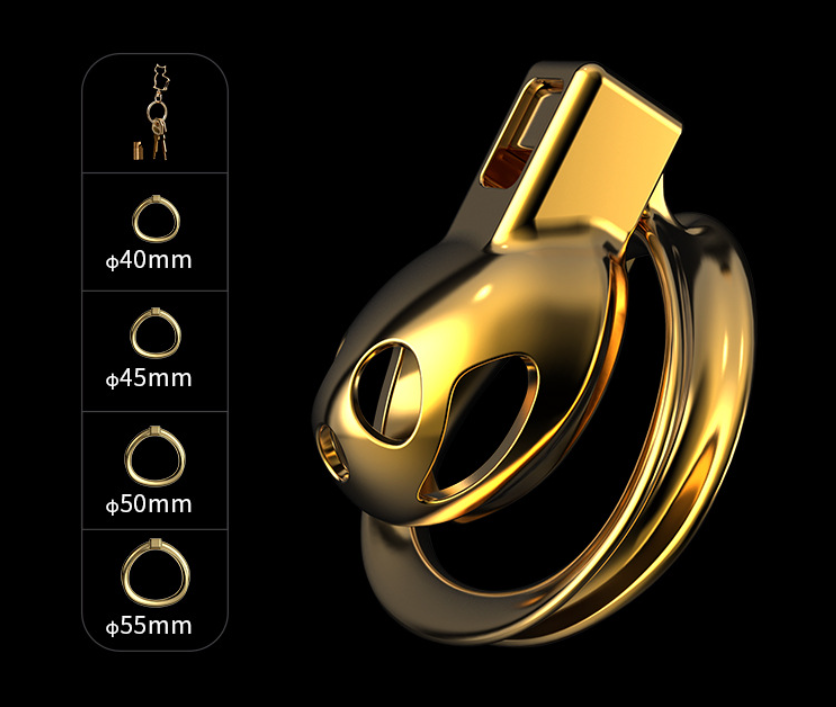 Sissy Gold Chastity Cage - image 5