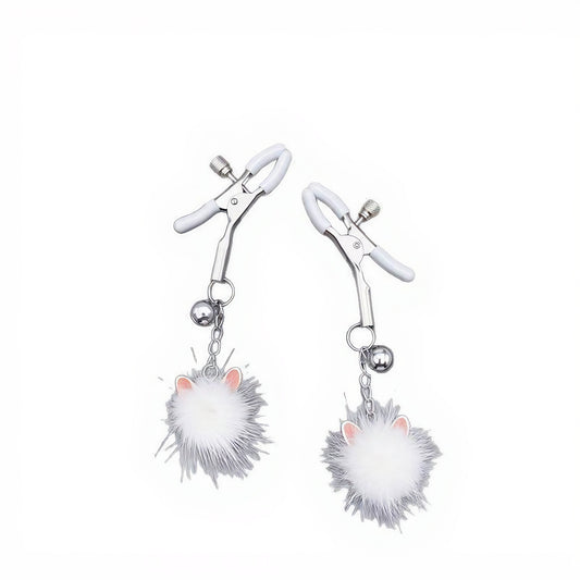 Fluffy Cat Bell Nipple Clamps - image 1