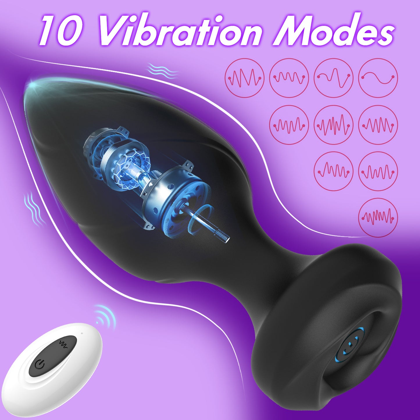 10-Speed Remote Threaded Anal Plug - image 7