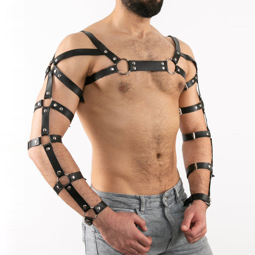 Men's Arm and Shoulder Leather SM Bondage Binding Strap - B - image 8