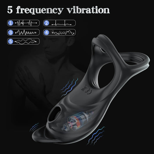 Vibrating Cock Ring with Clit Licking Mode - image 1