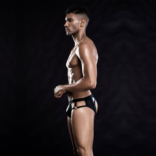 PU Leather Men's Underwear Lingerie Thong - image 1