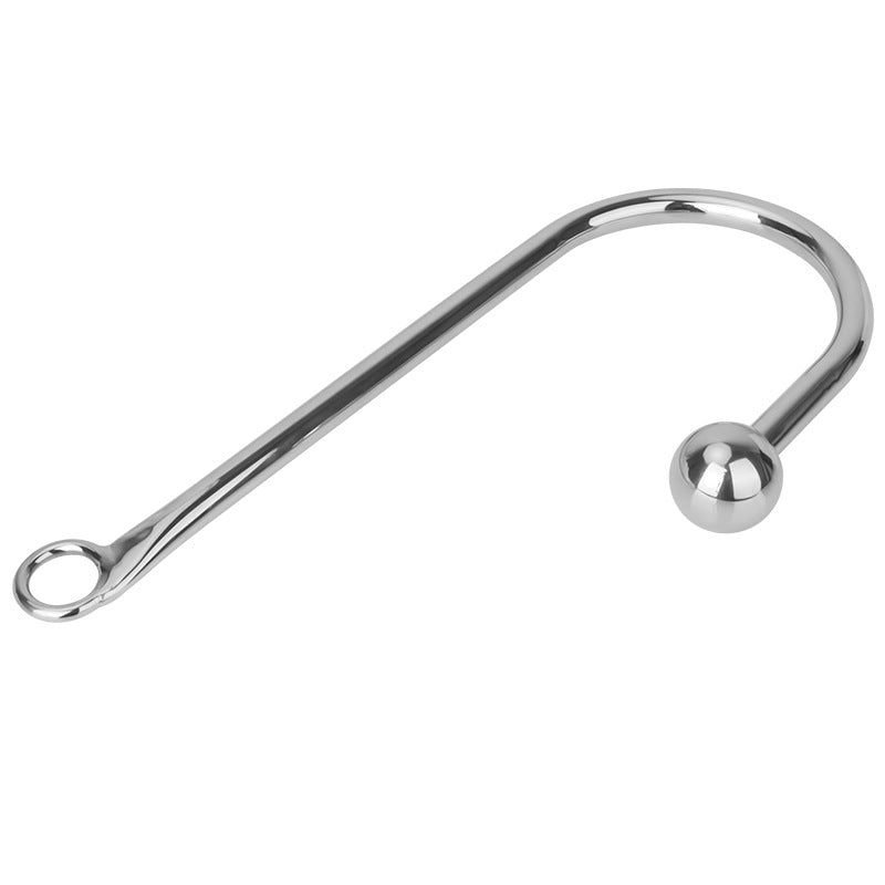 Mirror-polished Stainless Steel Hook Massager With Control Ring - image 3