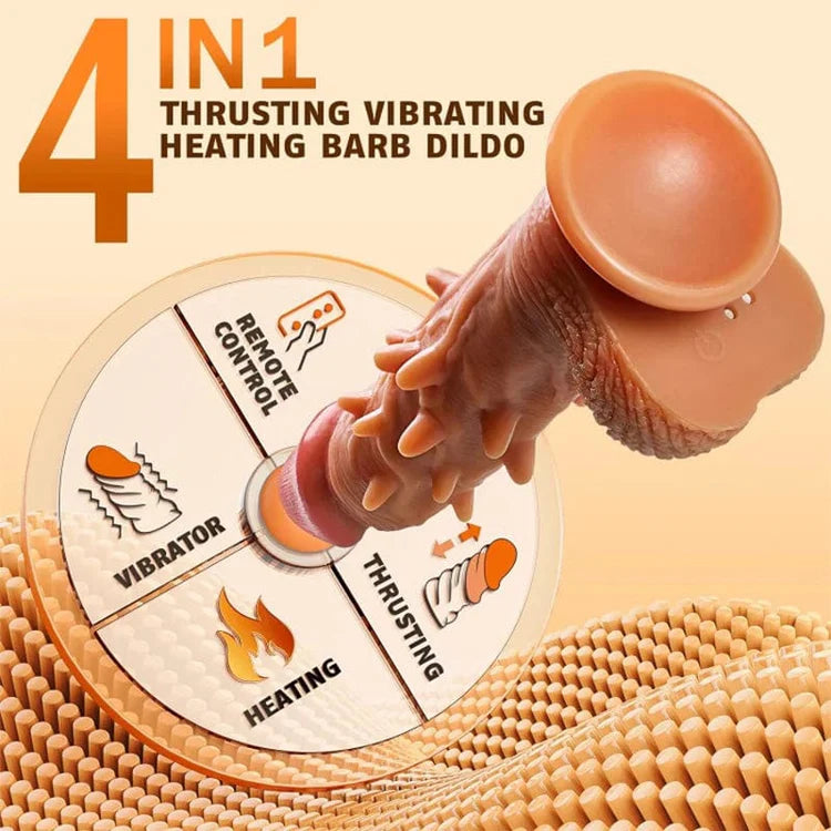 Thrusting & 10 Vibration G Spot Anal Stimulation Heating Dildo - image 5