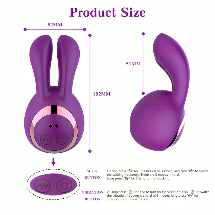 Bunny Bliss Dual Stimulation Clitoral Suction & Vibration Rabbit Vibrator - image 6