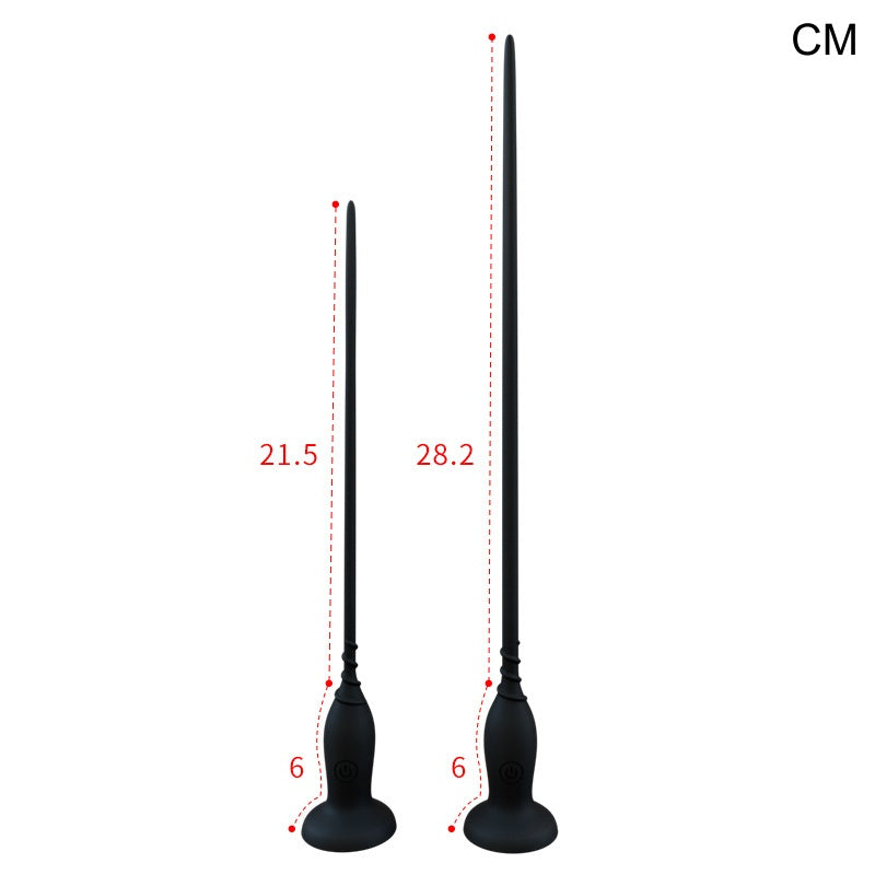 Silicone Electric Urethral Sounding With Suction Cup - Black - image 5
