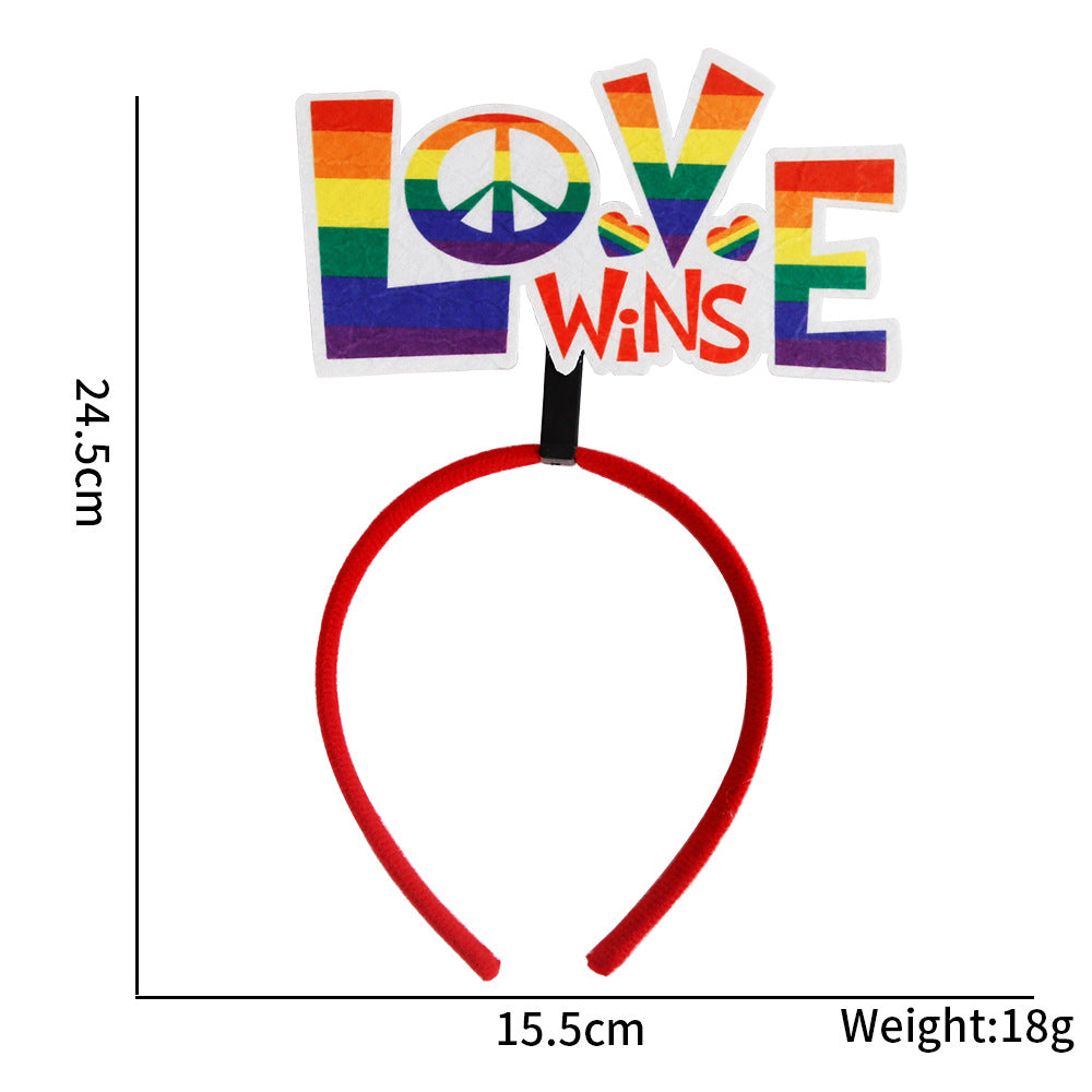 LGBT Headband Pride Month Accessory Rainbow Headband