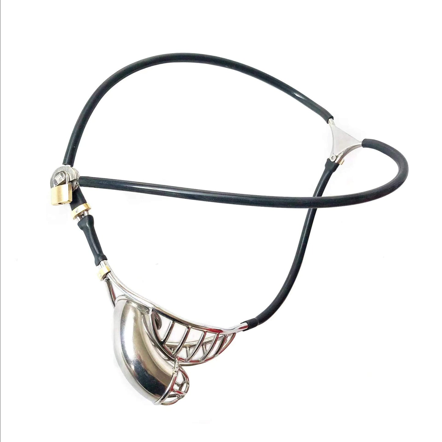 Men's Thong Semi Hollow Invisible Chastity Belt - Black - image 4