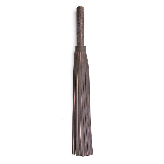 Vintage Wooden Handle Leather Flogger - 21.4'' - image 1