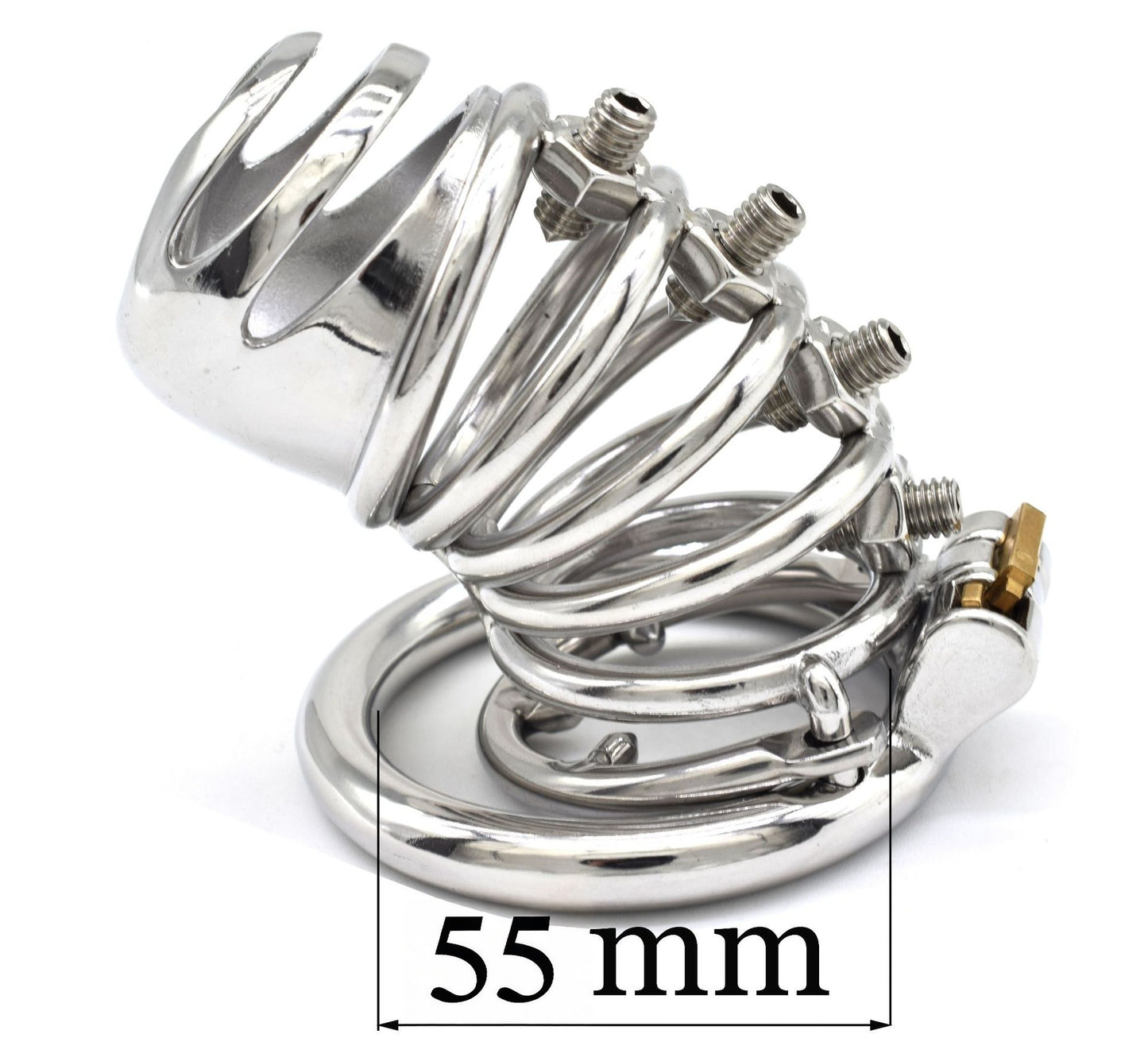 Hollow Spiked Chastity Cage - 55mm - image 6