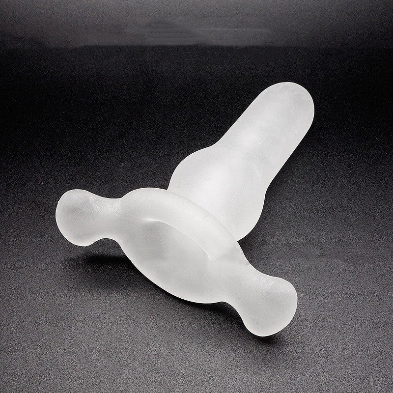 Black Cock Penis Sleeve Cock Sheath Butt Plug - Clear - image 5