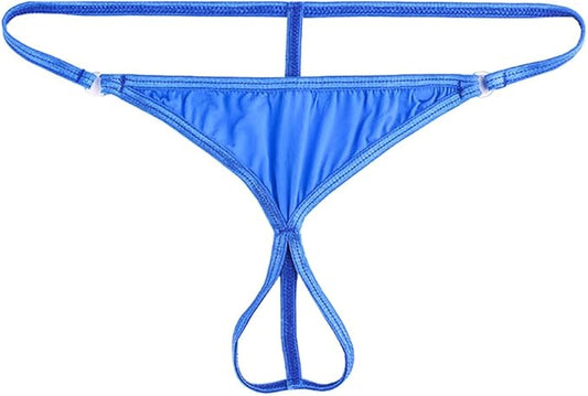 Men Open Front G-string Underwear - Blue - image 1