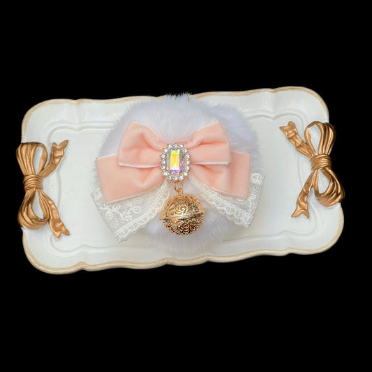 Luxury Bunny Tail Plug Set – 10 cm Plush Tail with Detachable Bow Bell - 4.0CM - image 1