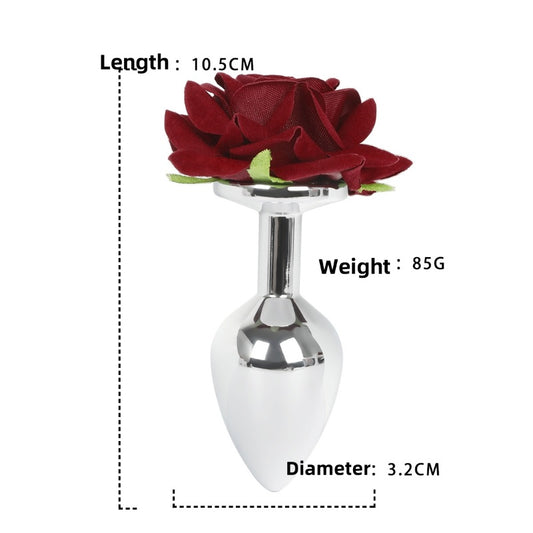 EcoRose – Sustainable Floral Anal Plug & Nipple Clamp Set - M - Plug - image 0