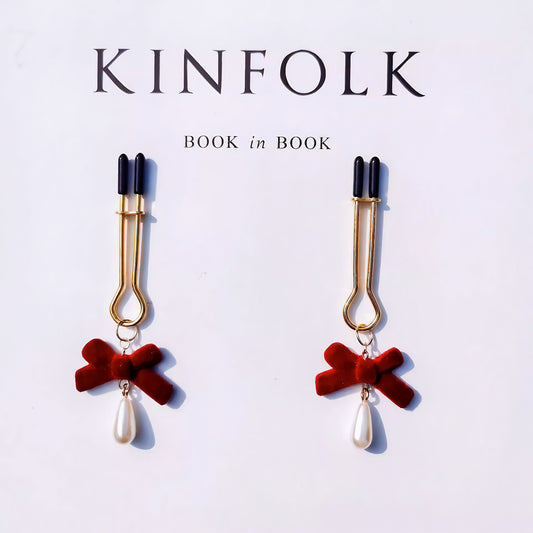 Berry Bliss Nipple Clamps With Dangling Bead - A - image 1