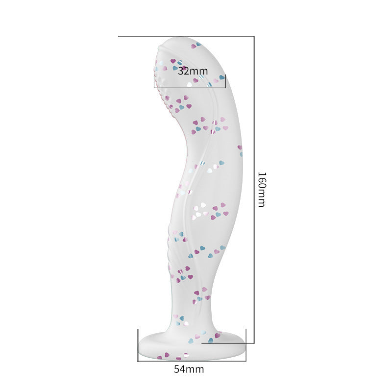 Tri-Color Silicone Butt Plug - White - L - image 11