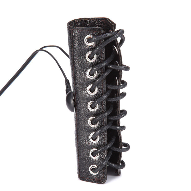 E-Stim Leather Cock Ring - image 5