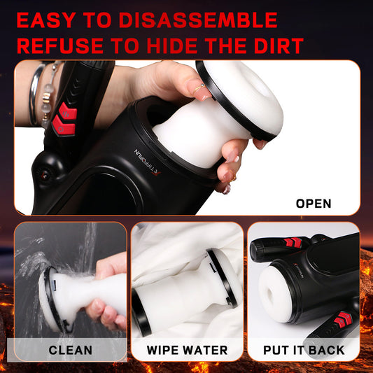Male Masturbators Automatic Telescopic Vibrator - image 1