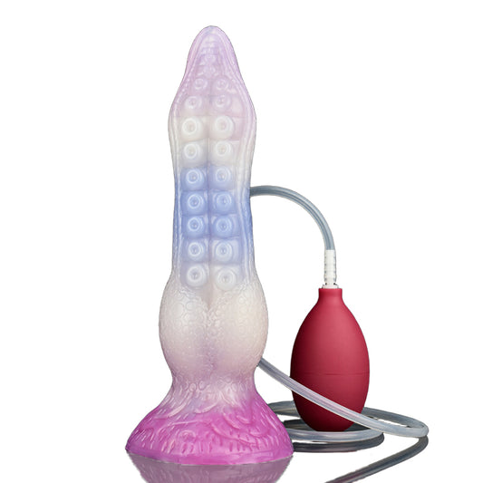 Tentacle Squirting Dildo with Suction Cup - White - Pro - image 1