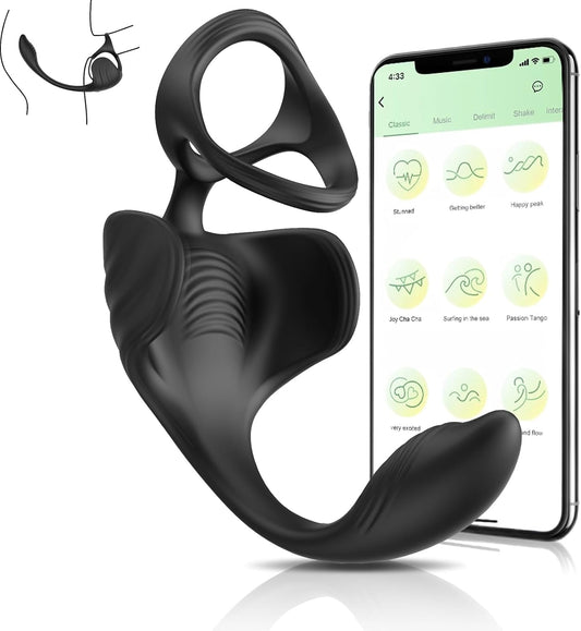 App Control Cock Ring Prostate Massager - image 1