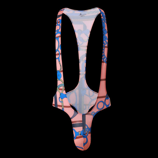 Men's Casual Print Butt Lift Jumpsuit - Rope - XL - image 1