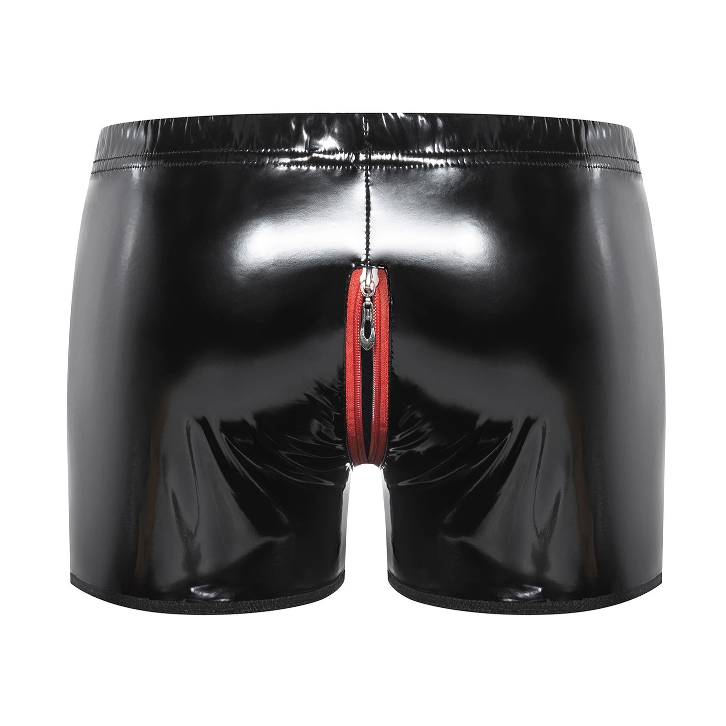 Men's Patent Leather Zipper Boxer Shorts - image 2