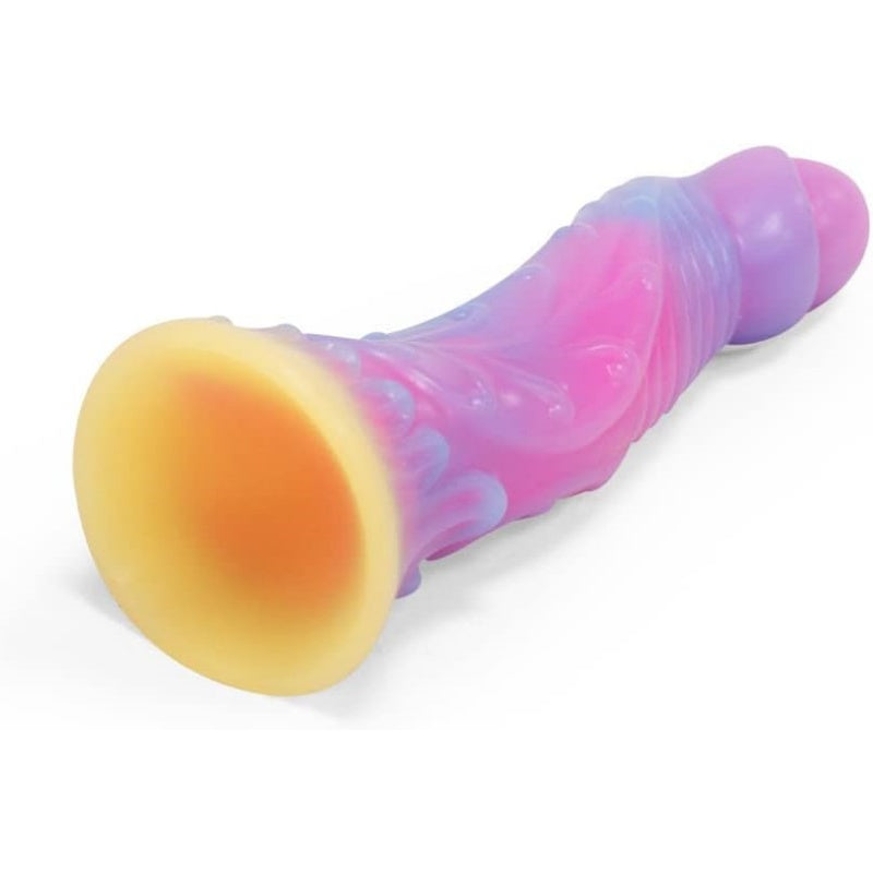 6.69'' Glow-in-the-Dark Worm Design Silicone Dildo with Suction Cup - image 4