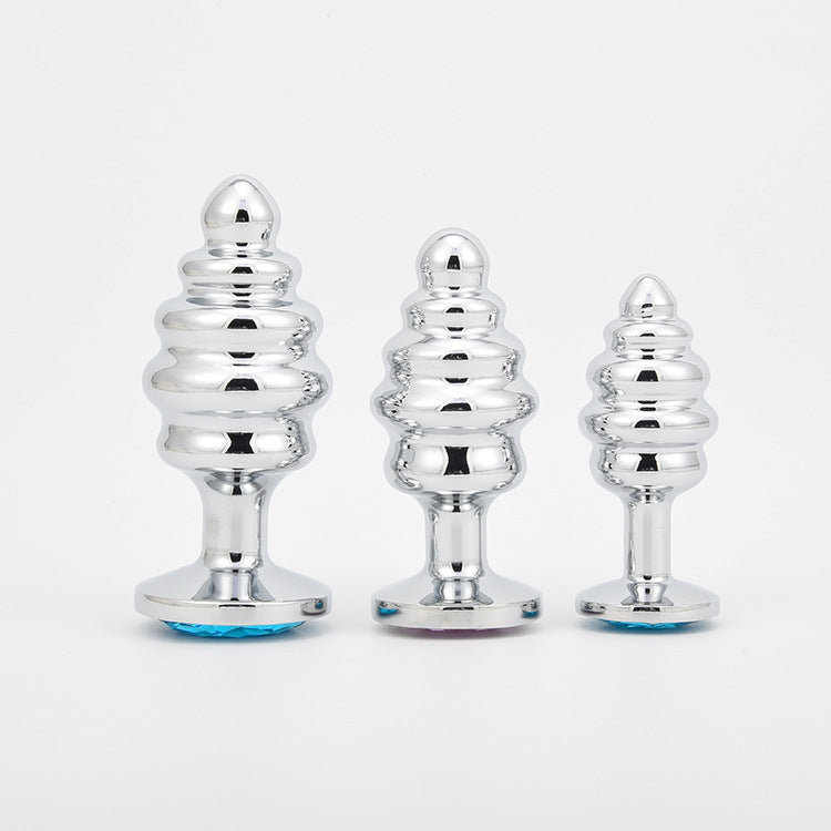Ribbed Jeweled Butt Plug - image 1