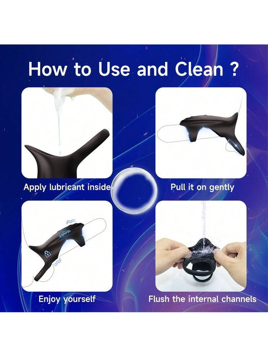 Powerful 10 Vibrations Penis Ring Vibrator APP Control - image 1