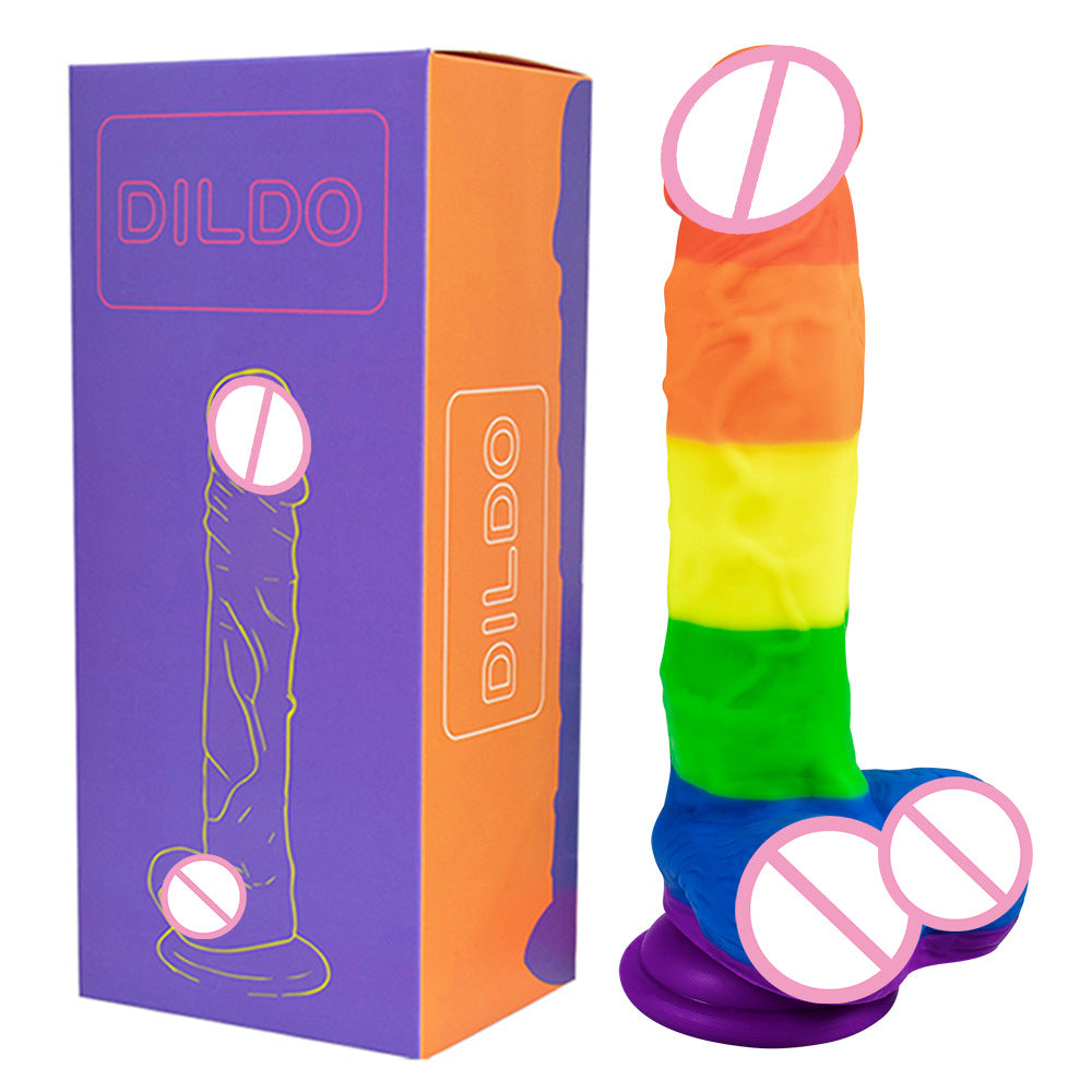 Rainbow Pride 7 Color Dildo - image 3