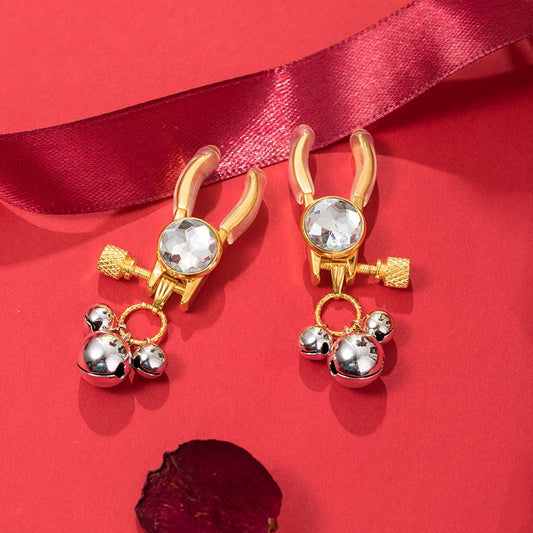 Bells Nipple Clamps Clips Rhinestone - image 1