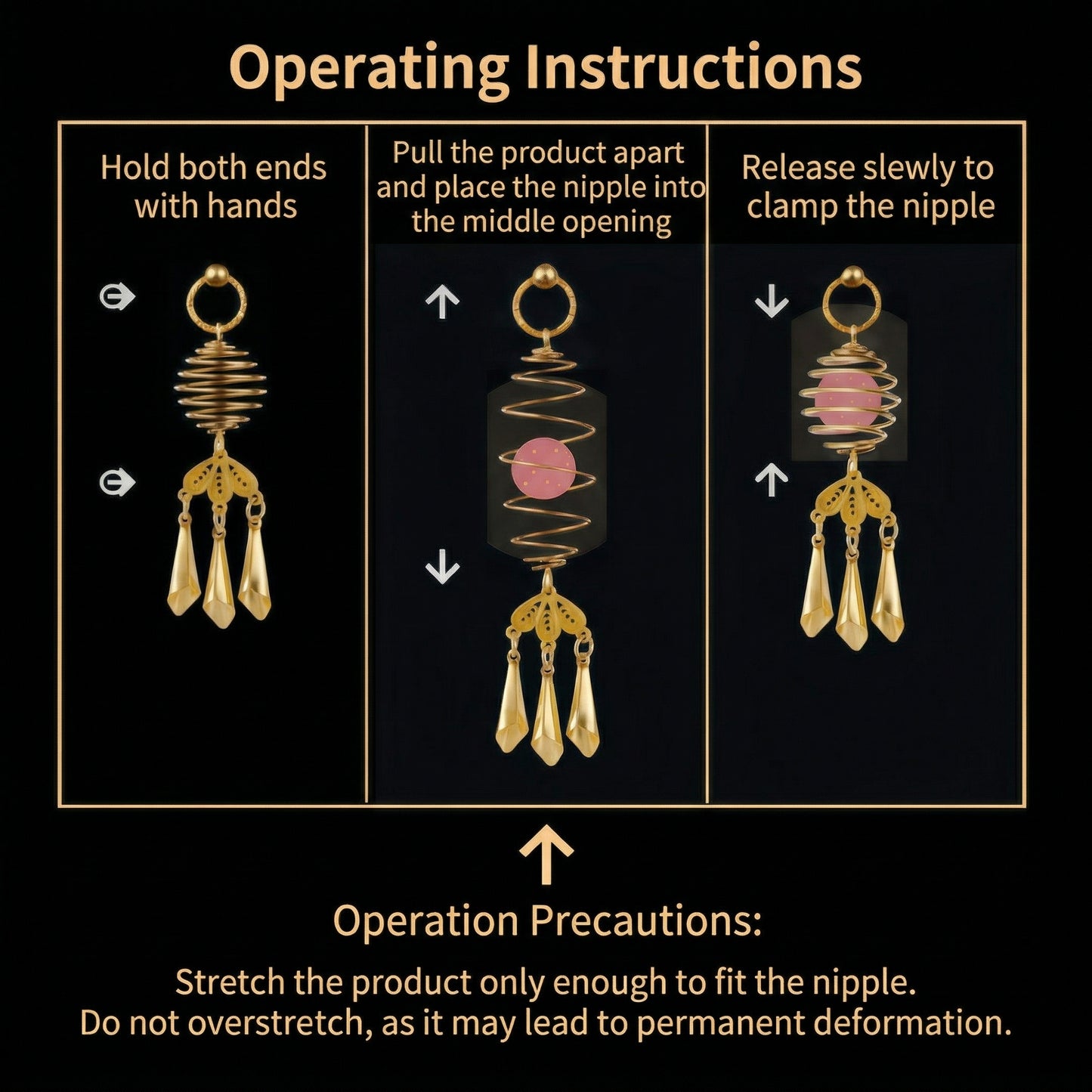 Golden Elegance Adjustable Nipple Clamps - image 4
