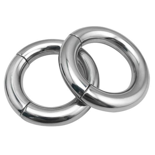 Magnetic Stainless Steel Ball Stretcher Weight Man Enhancer Chastity Ring - image 1