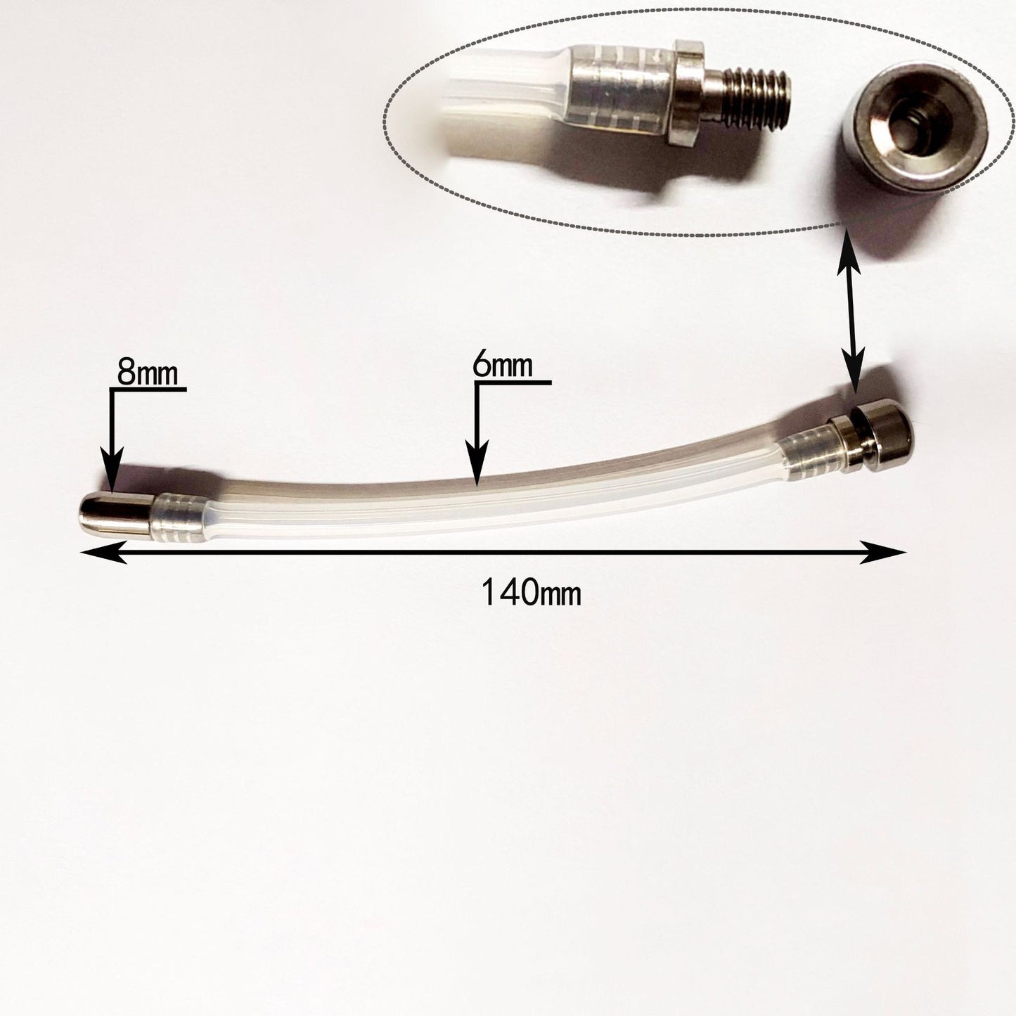 Short Head Flower Chastity Cage - catheter tube - image 4