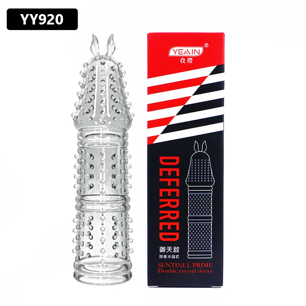 Penis Crystal Sleeve 1CM Thick Spike Cock Enlargement - without vibration - image 6
