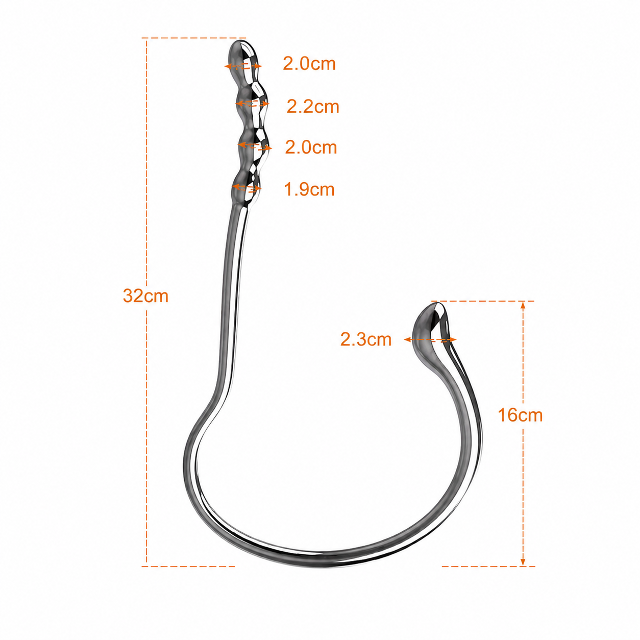 SM Stainless Steel Anal Hook - L - image 1