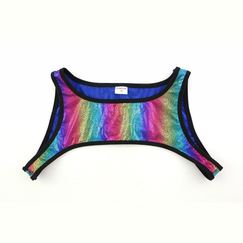 Vivid Rainbow Pride Harness Men Clubwear - image 6