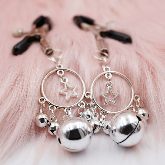 Jewelry With Hanging Bell Nipple Clamps - A - image 1