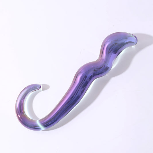 Iridescent Glass G-Spot Wand – Elegant Body-Safe & Temperature Play Friendly - image 1