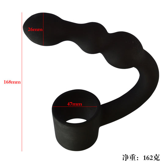 Dual Cock Ring With Anal Plug - image 1