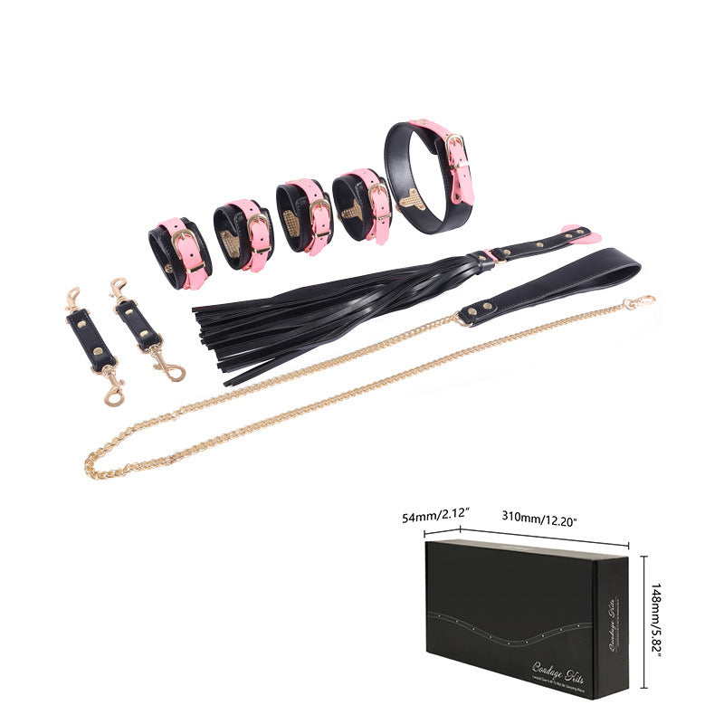 SM Erotic Glow-in-the-Dark Bondage Set - Pink - image 4