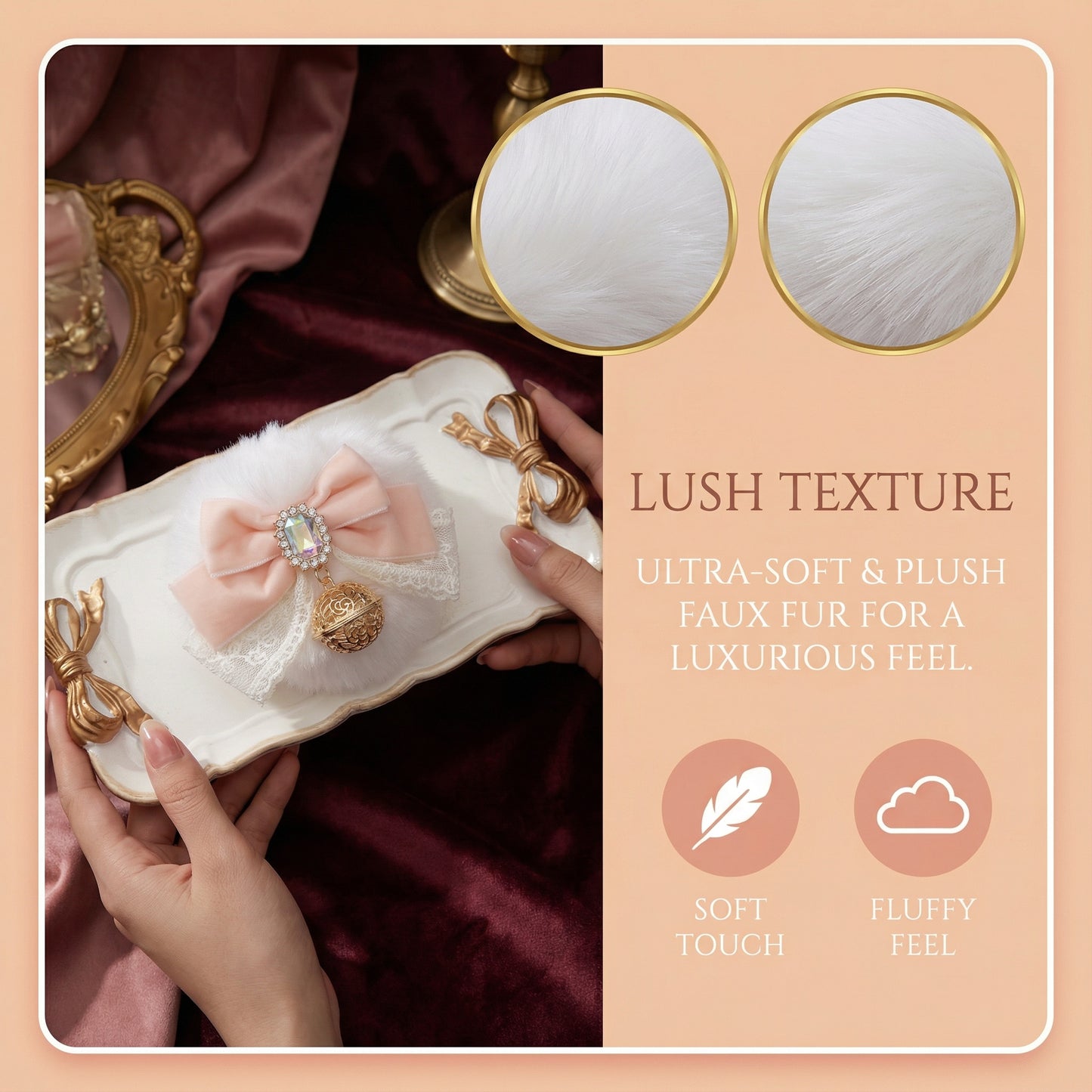 Luxury Bunny Tail Plug Set – 10 cm Plush Tail with Detachable Bow Bell - image 12