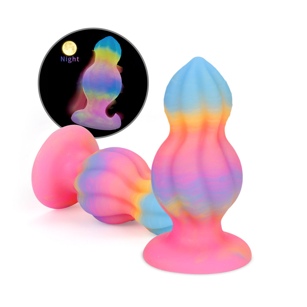 Dual-Size Fantasy Gourd Silicone Dildo with Glow-in-the-Dark & Suction Cup - image 6