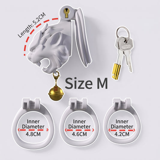Lucky Lion Head Chastity Cage - M - image 1