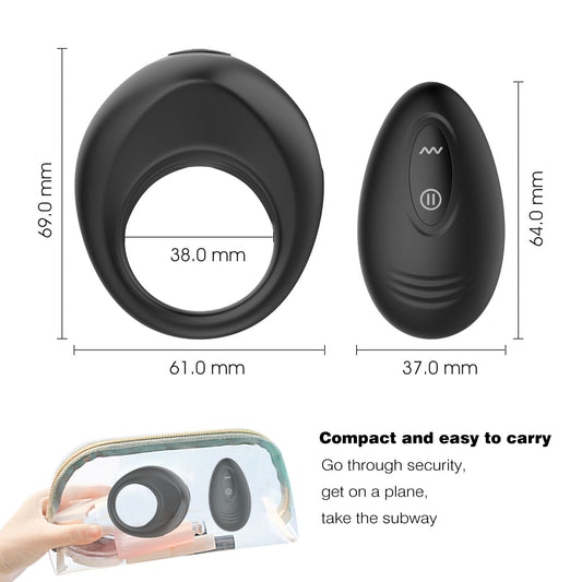 38mm Remote Control Cock Ring – Boost Performance & Pleasure - image 1