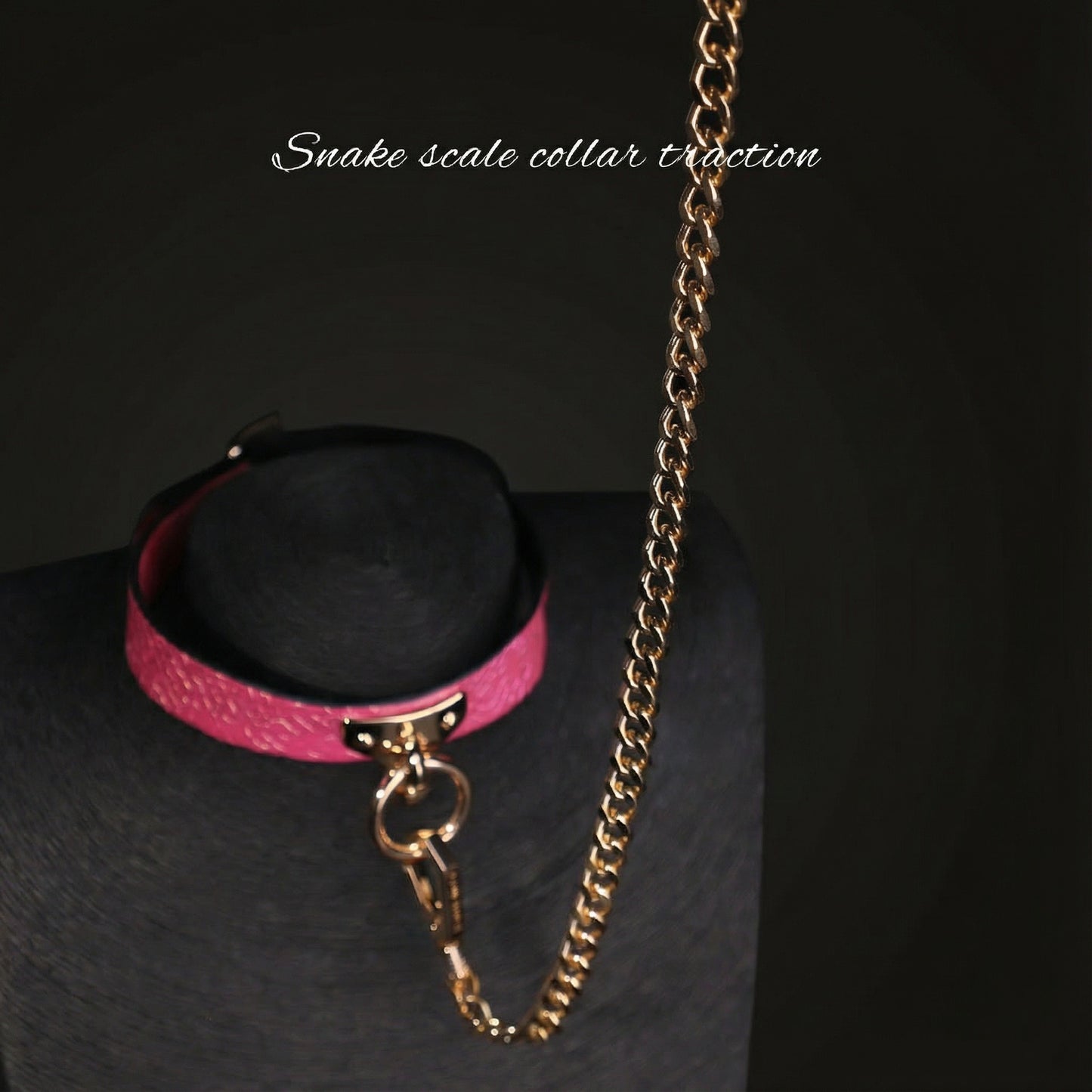 Snake Skin Texture Collar & Leash Set - image 9