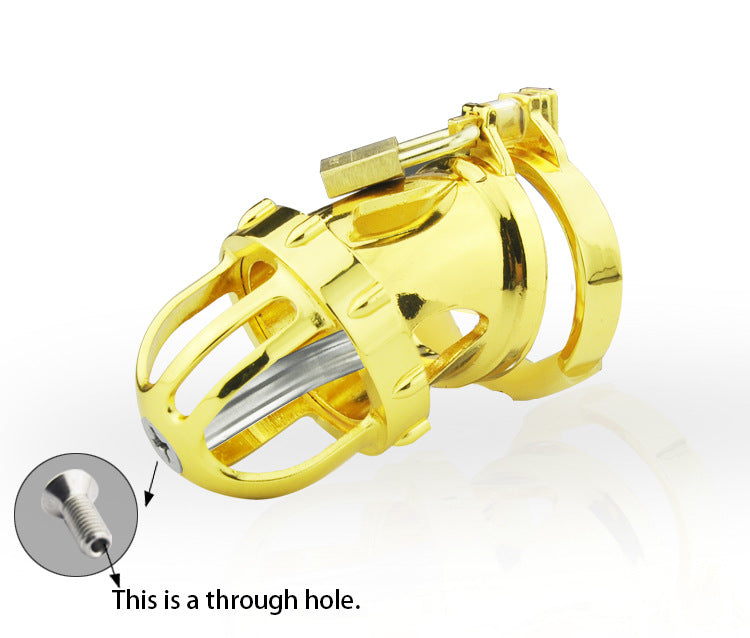 Golden Chastity Cage with Catheter Tube - image 4