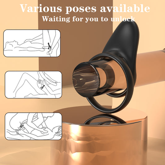 Dual Silicone Delay Ring – Stretchy Cock & Ball Ring for Enhanced Stamina and Control - image 1