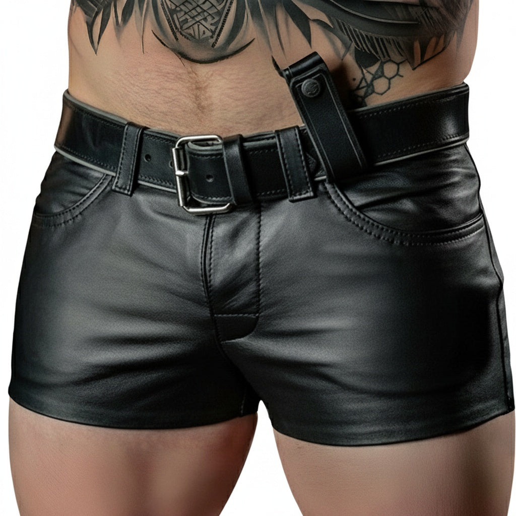 Mens Sheep Leather Shorts - image 2